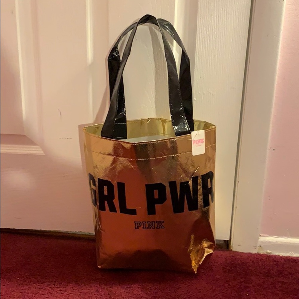 Gold PINK Victoria’s Secret Bag